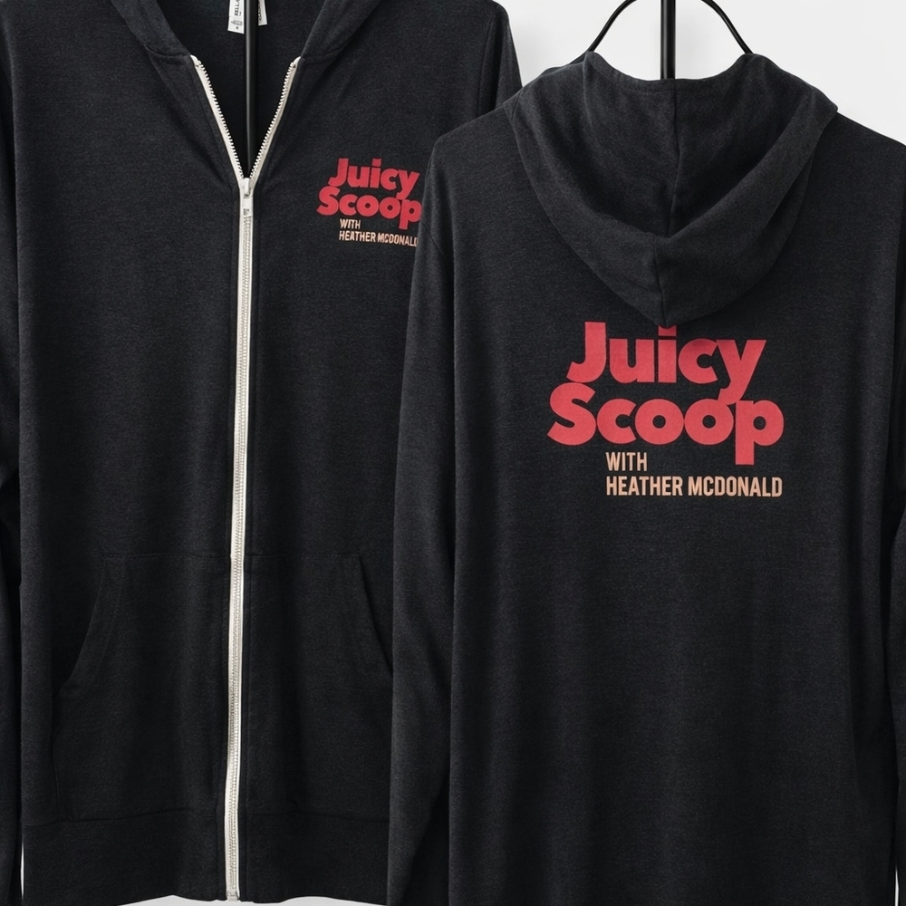 Juicy Scoop Black Zip-Up Hoodie